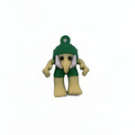 Breloc de Chei din Silicon, Flippy, Figurina Brainrot Brr Brr Patapim, 3,5 cm, Verde