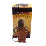 Breloc de Chei Brainrot, Flippy, Figurina Capybara, din Silicon, 4 cm, Maro