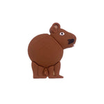 Breloc de Chei Brainrot, Flippy, Figurina Capybara, din Silicon, 4 cm, Maro