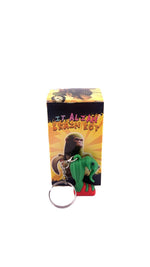 Breloc de Chei din Silicon, Flippy, Figurina Brainrot Elefant Cactus Lirili Larila, 4 cm, Verde/Rosu