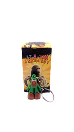 Breloc de Chei din Silicon, Flippy, Figurina Brainrot Brr Brr Patapim, 4 cm, Verde/Maro