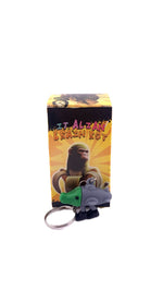 Breloc de Chei din Silicon, Flippy, Figurina Brainrot Bombardiro Crocodilo, 4 cm, Gri/Verde