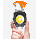 Breloc Multifunctional, Flippy, Model W5147, Kit Supravietuire, Lanterna, Bricheta, Fluier, din ABS/Aluminiu,