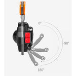 Breloc Multifunctional, Flippy, Model W5147, Kit Supravietuire, Lanterna, Bricheta, Fluier, din ABS/Aluminiu,