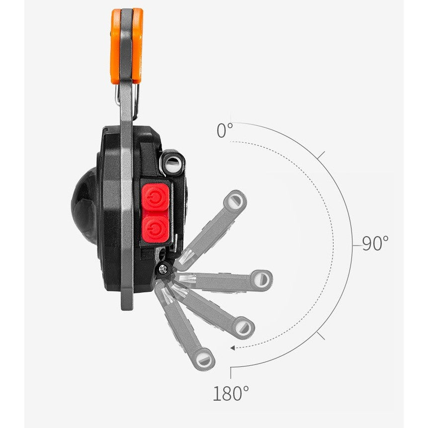 Breloc Multifunctional, Flippy, Model W5147, Kit Supravietuire, Lanterna, Bricheta, Fluier, din ABS/Aluminiu,