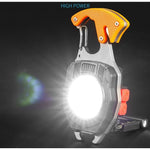 Breloc Multifunctional, Flippy, Model W5147, Kit Supravietuire, Lanterna, Bricheta, Fluier, din ABS/Aluminiu,