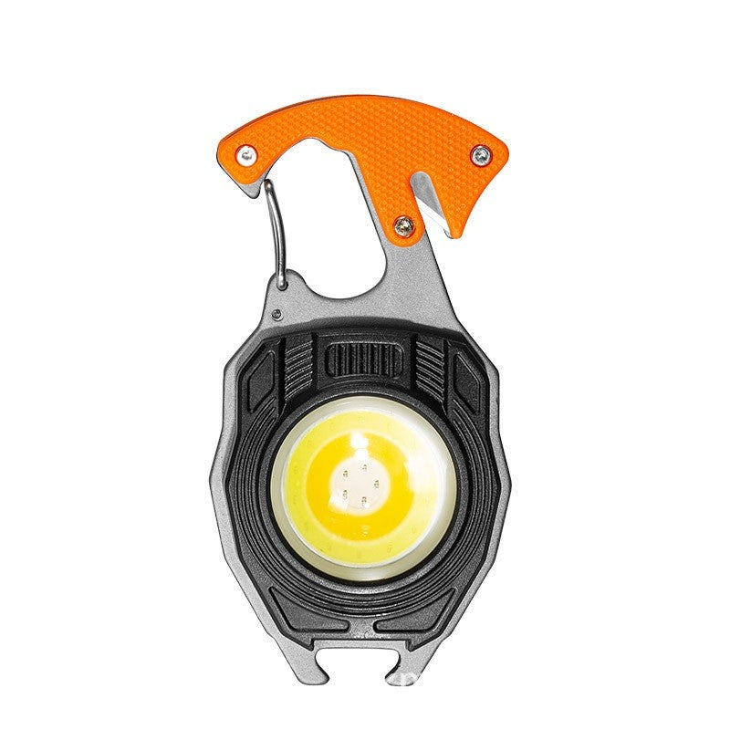 Breloc Multifunctional, Flippy, Model W5147, Kit Supravietuire, Lanterna, Bricheta, Fluier, din ABS/Aluminiu,