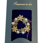 Martisor cu Brosa Placata cu Aur 24K, Jolie, Ambalaj Carton cu Design, Material Metal, Dimensiune Brosa 2.5-3cm,
