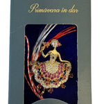 Martisor cu Brosa Placata cu Aur 24K, Jolie, Ambalaj Carton cu Design, Material Metal, Model Balerina, Dimensiune Brosa
