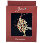 Brosa Vintage, Jolie, Material Metal, Ambalaj Carton, Dimensiune Brosa Aproximativ 4-6 cm, Model Copac cu Flori,