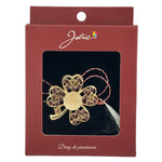Brosa Vintage, Jolie, Material Metal, Ambalaj Carton, Dimensiune Brosa Aproximativ 4-6 cm, Model Trifoi cu Patru Foi,