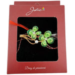 Brosa Vintage, Jolie, Material Metal, Ambalaj Carton, Dimensiune Brosa Aproximativ 4-6 cm, Model Trifoi cu Patru Foi,