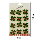 Brose Martisor Primavara, Jolie, Set 12 Bucati, Model Trifoi cu Buburuza, Brosa din Metal, 2.5 x 2.5 cm per Bucata,