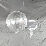 Buchet Decorativ, Flippy, Trandafir in Balon cu Lumini Led, Diametru 35 cm, 2 x Baterii AA (neincluse), Albastru/Alb