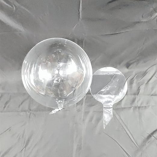 Buchet Decorativ, Flippy, Trandafir in Balon cu Lumini Led, Diametru 35 cm, 2 x Baterii AA (neincluse), Albastru/Alb