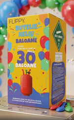 Butelie Heliu de Unica Folosinta, Butelie pentru 30 Baloane Latex, Ideala pentru Petreceri si Evenimente, 7l, 20x20x37,