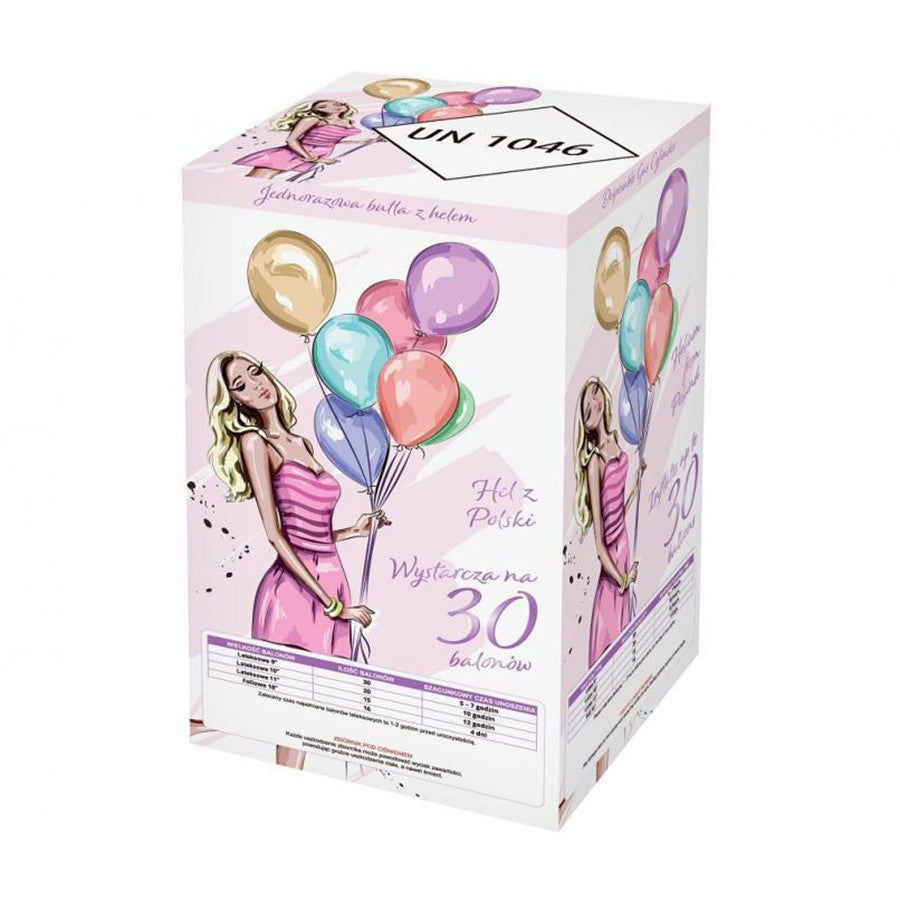 Butelie Heliu de Unica Folosinta, Flippy, Butelie pentru 30 Baloane Latex, ideala pentru Petreceri si Evenimente, 0.20