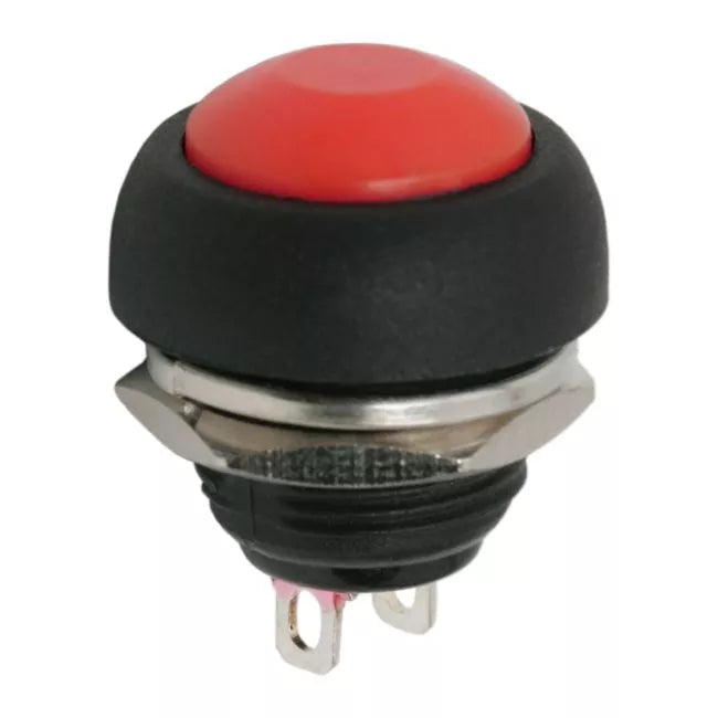 Buton 1 circuit 1A 250V OFF-(ON) rosu fara retinere 09044PI