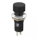 Buton 1 circuit 1A 250V ON-(OFF) negru fara retinere