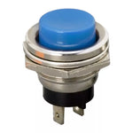 Buton 1 circuit 2A 250V OFF-(ON) fara retinere albastru 09065KE