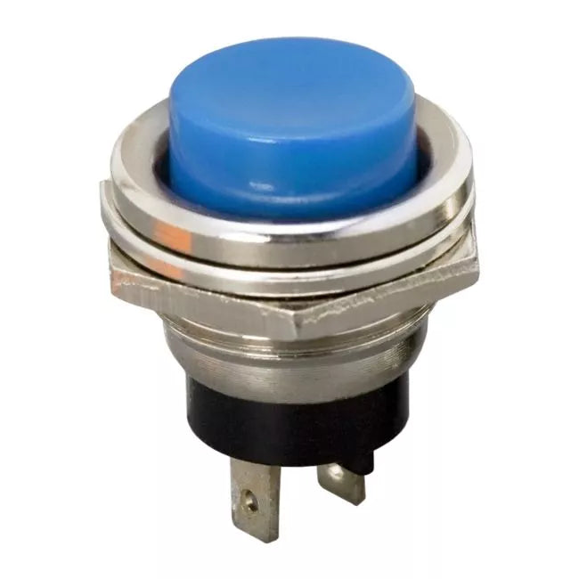 Buton 1 circuit 2A 250V OFF-(ON) fara retinere albastru 09065KE