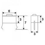Buton microinterupator OFF-ON 1 circuit 0.05A 12VDC fara retinere 09000