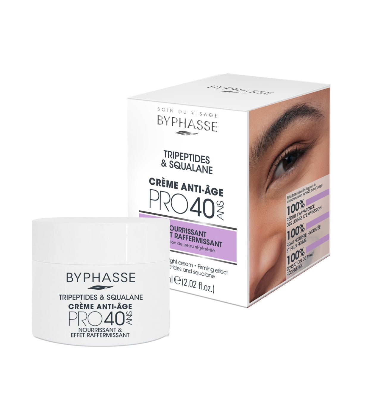 Byphasse, Anti Age PRO40, Consolidare și ridicare, Smântână, Pentru față, 60 ml