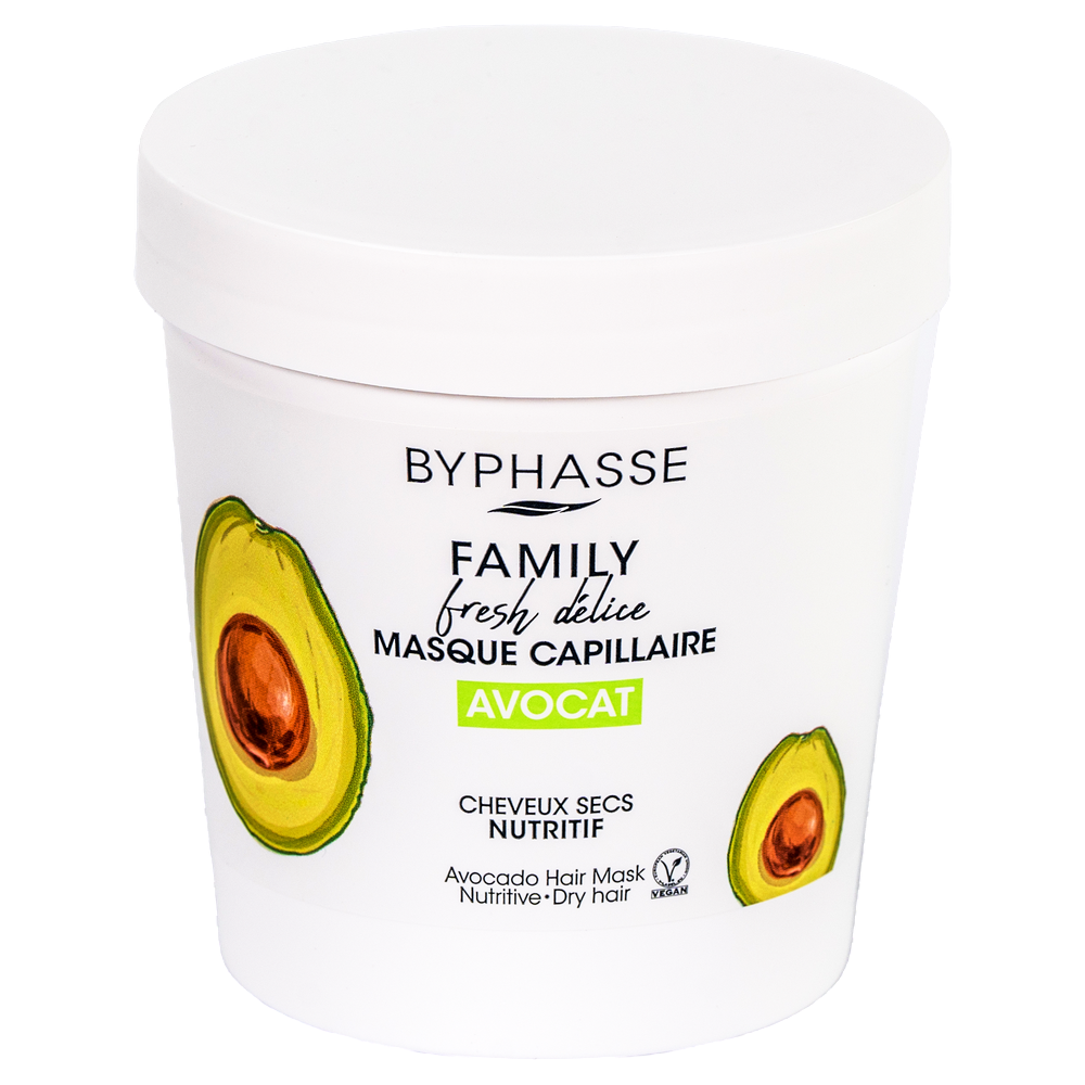 Byphasse, Avocat Hair Mask, Mască cremă pentru tratamentul părului, Hidratant, 250 ml