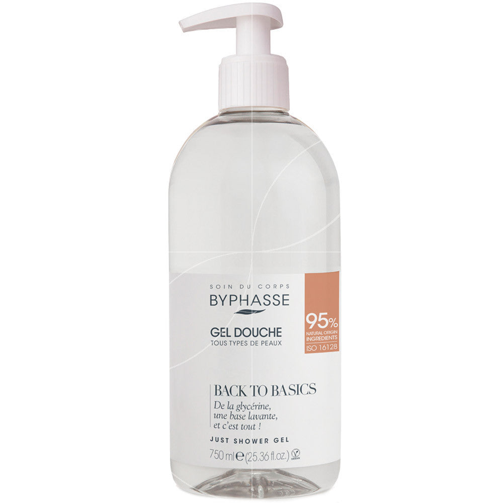 Byphasse, Back To Basics, Gel de duș, Toate tipurile de piele, 750 ml