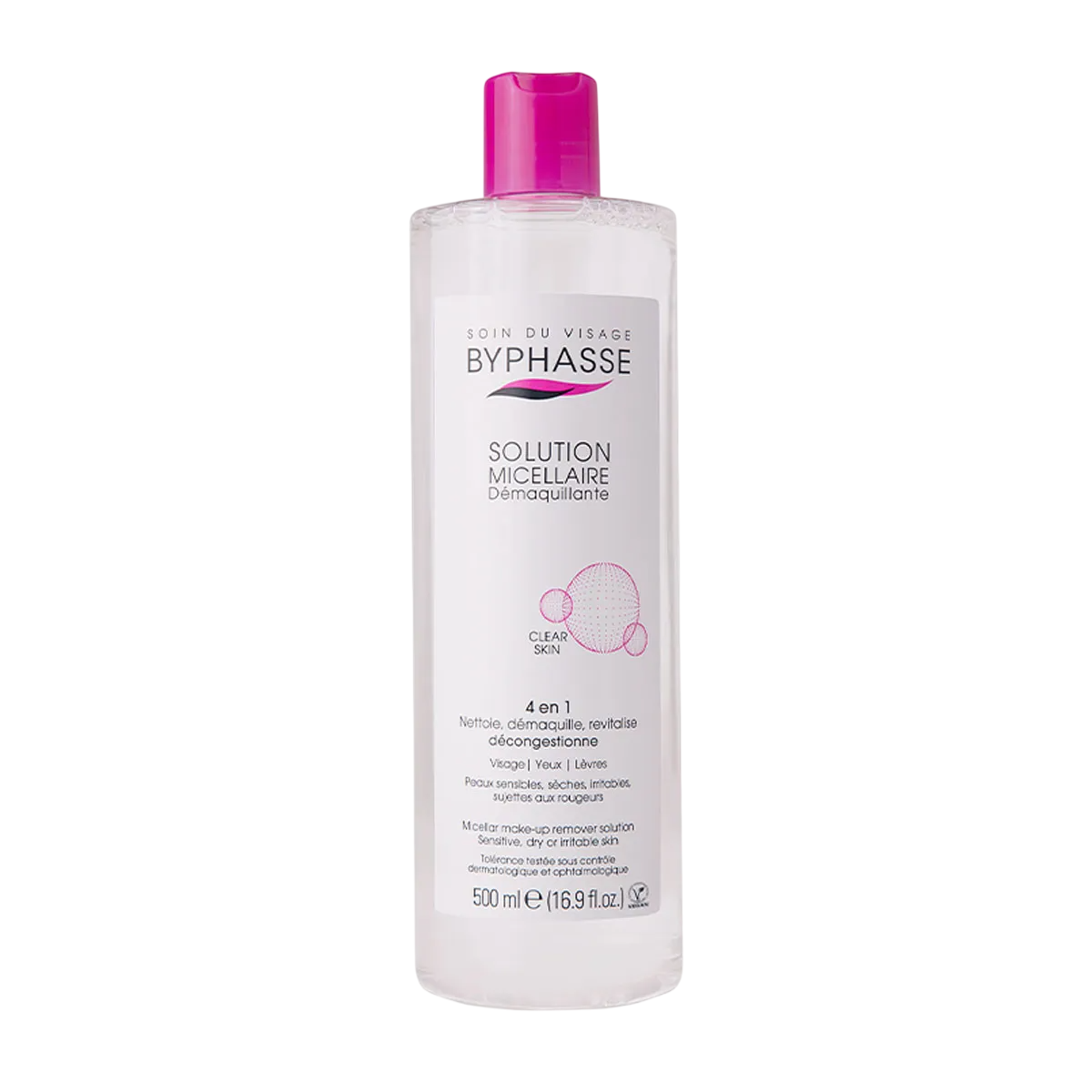 Byphasse, Byphasse, Demachiere, Apă micelară, Pentru toate tipurile de piele, 500 ml