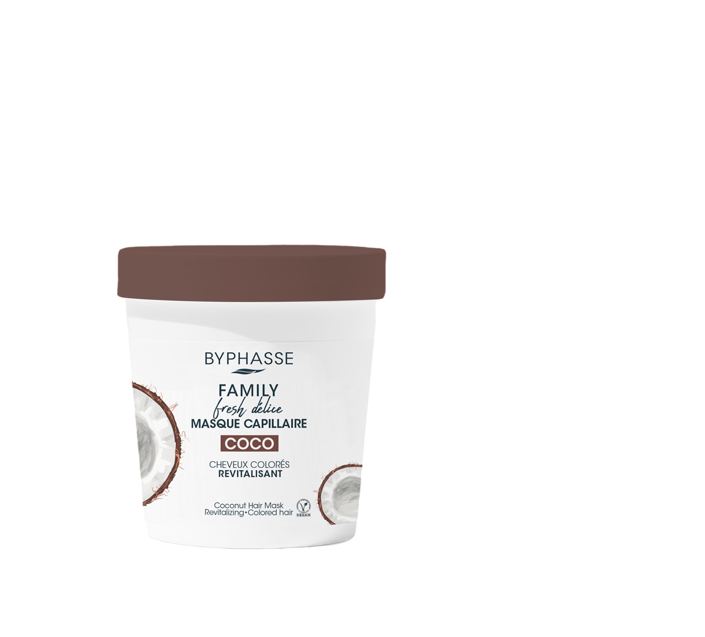 Byphasse, Family, Cocos, Mască cremă pentru tratamentul părului, Revitalizare, 250 ml