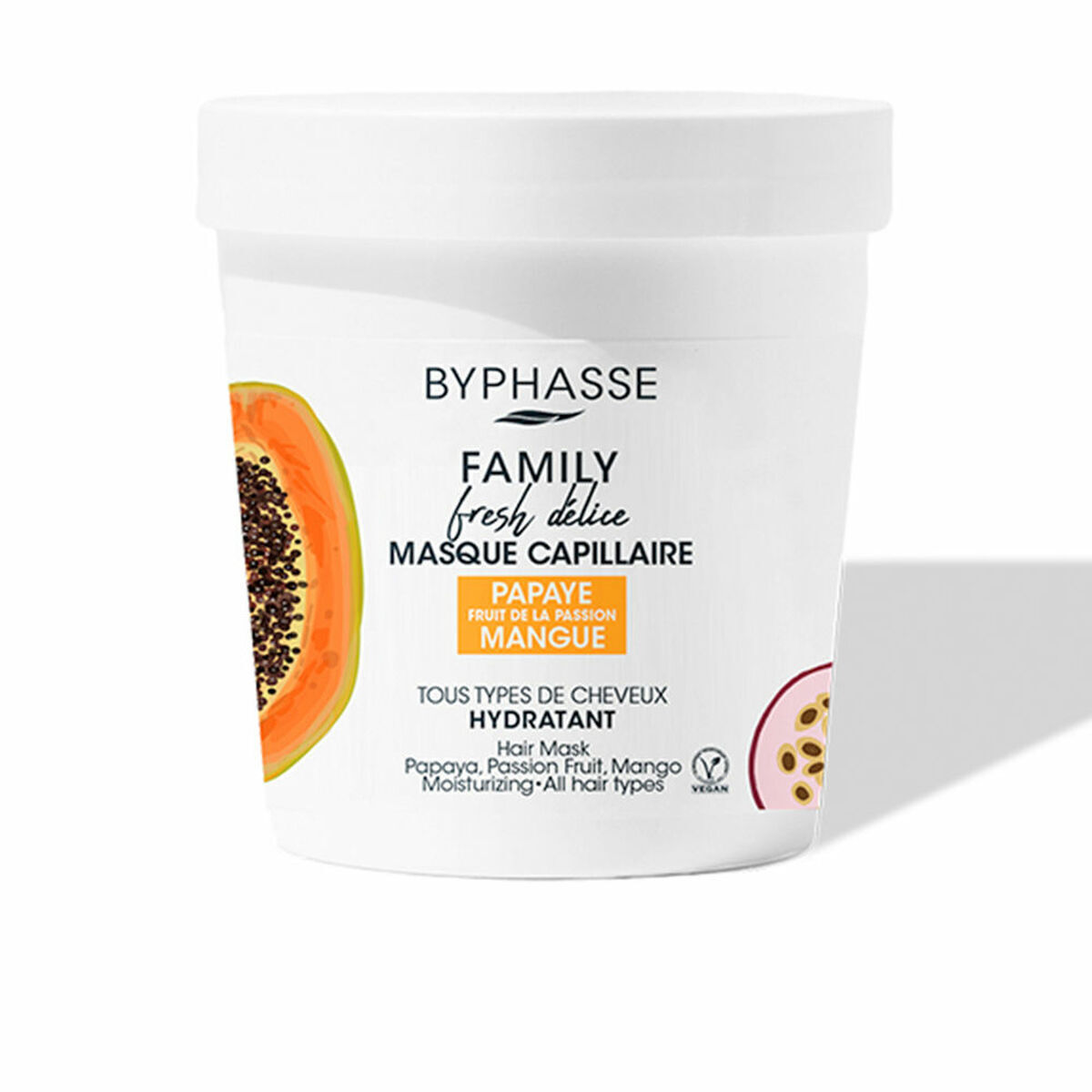 Byphasse, Family, Papaya & Mango, Mască cremă pentru tratamentul părului, 250 ml