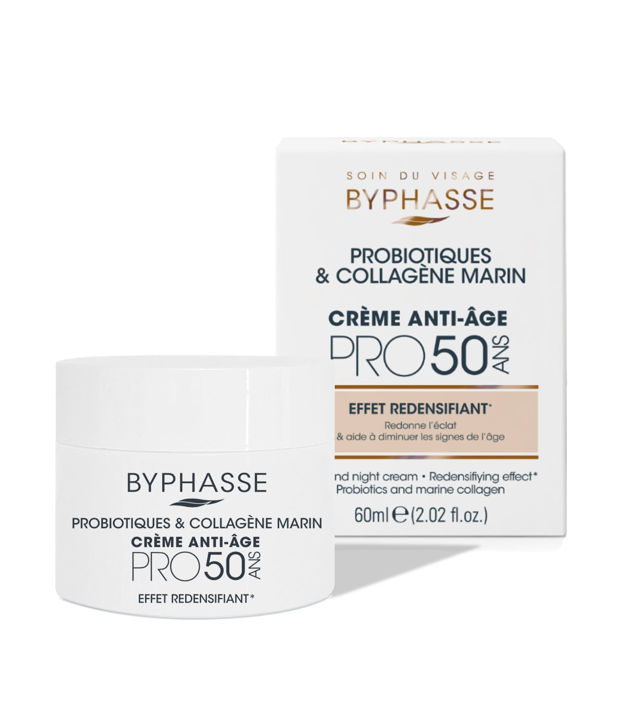 Byphasse, Pro 50, Anti-îmbătrânire, Smântână, Pentru față, 60 ml
