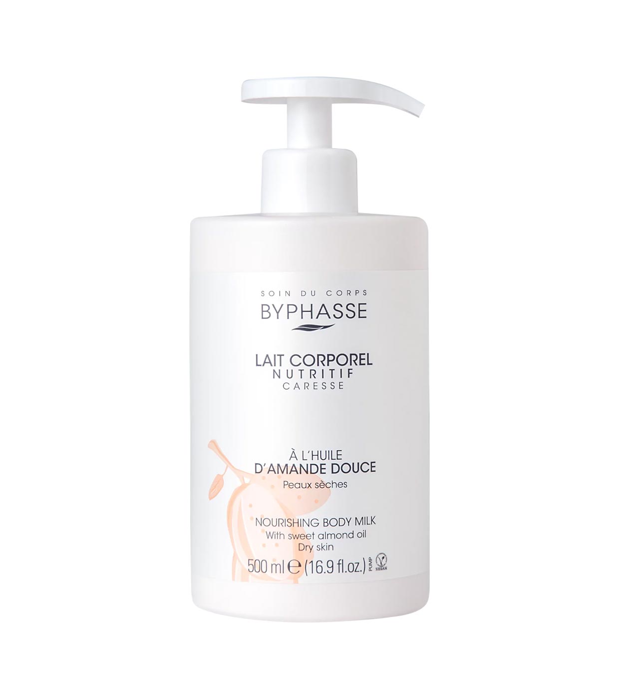 Byphasse, Sweet Almond, Hrănitor, Laptele pentru corp, 500 ml