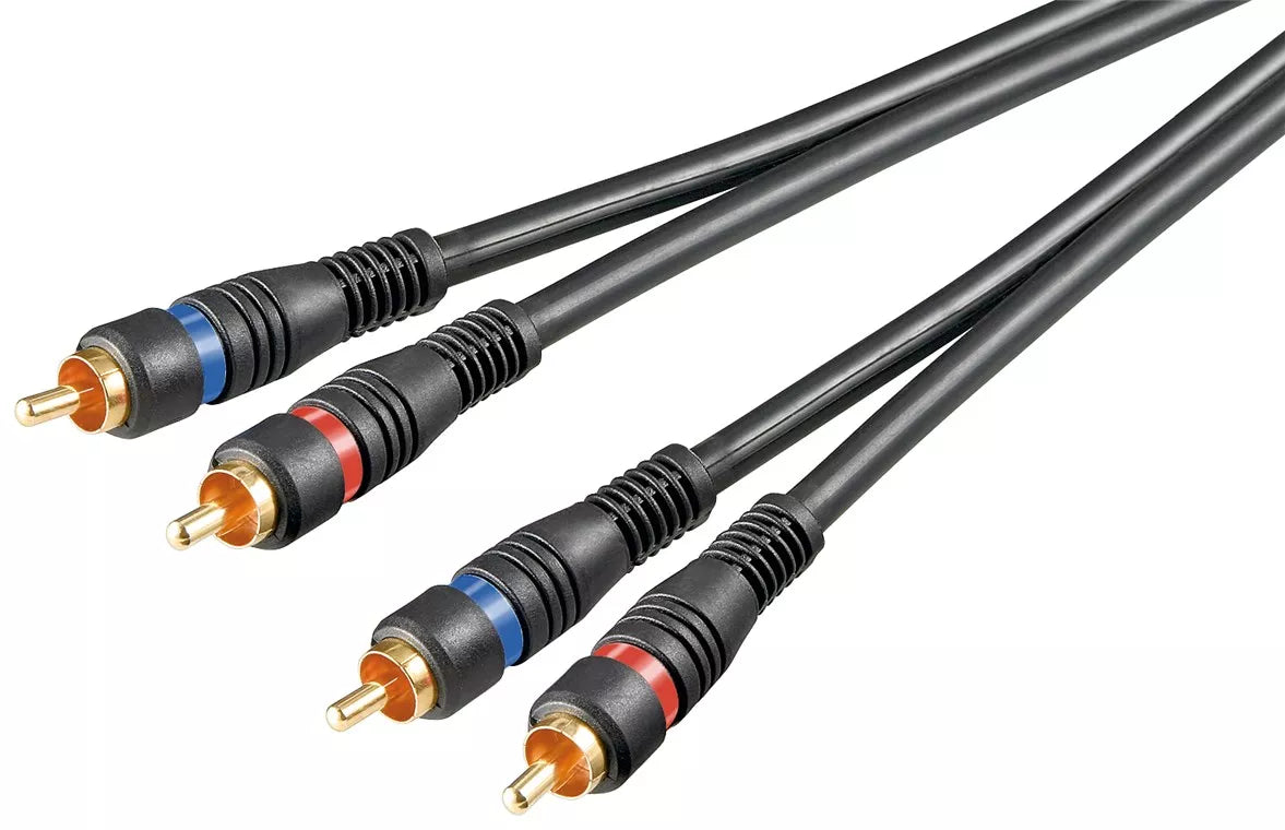 Cablu 2x RCA 2m OFC cupru dublu ecranat Goobay