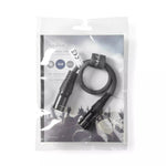 Cablu adaptor DMX XLR 3 Pini mama - XLR 5 Pini tata 0.3m gri Nedis