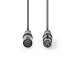 Cablu adaptor DMX XLR 3 Pini mama - XLR 5 Pini tata 0.3m gri Nedis