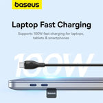 Cablu alimentare /date 1.2m 100W 5A USB Type C tata-tata Baseus P10355702111-B1