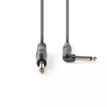 Cablu audio Jack mono 6.35 mm tata - 6.35 mm tata cotit 5m gri NEDIS