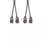 Cablu audio stereo 2x RCA tata - 2x RCA tata 5m gri Nedis
