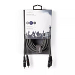 Cablu audio stereo 2x RCA tata - 2x RCA tata 5m gri Nedis
