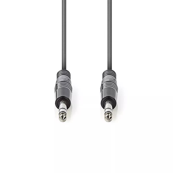 Cablu audio stereo 6.35 mm tata - 6.35 mm tata 3m gri NEDIS