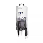 Cablu audio Stereo Jack 2x 6.35 mm tata mono - 3.5 mm tata Stereo 1.5m gri Nedis