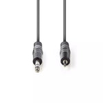 Cablu audio stereo Jack 6.35 mm Tata - 3.5 mm Tata 1.5m gri Nedis