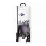 Cablu audio stereo XLR 3-Pin tata - 2x RCA tata 1.5m gri NEDIS