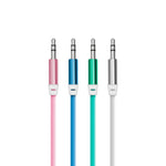 Cablu AUXILIAR Jack 3.5 mm metal tata-tata 1m textil Delight