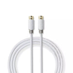 Cablu coaxial Nedis F tata - F tata 2m alb cupru dublu izolat