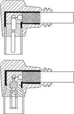 Cablu coaxial Profesional cu mufe cotite 5m Goobay