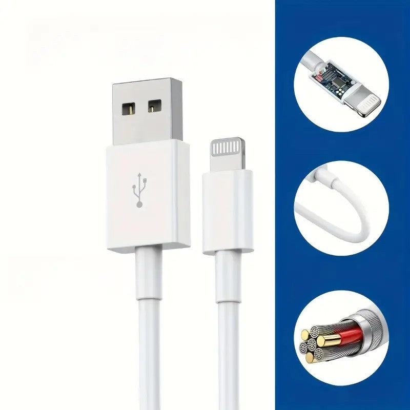 Cablu de Date Fast Charging, Flippy, port USB-B Compatibil cu iPhone cu porturi de tip Lightning, pentru Incarcare