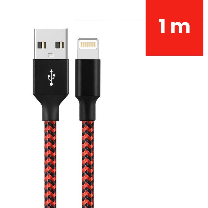 Cablu de Date pentru Telefon, Flippy, Cablu USB spre Lightning Compatibil cu iPhone, Lungime 1 M, Impletit Triunghiular